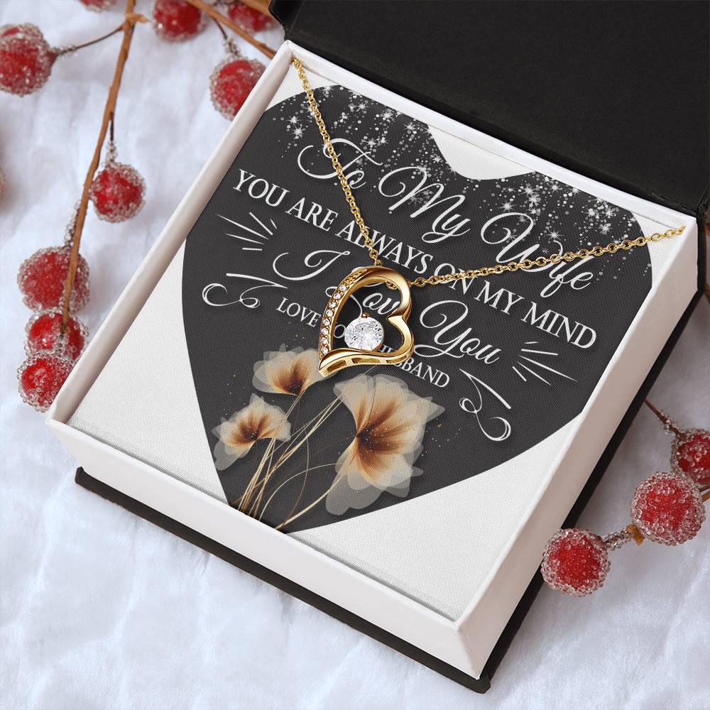 To My Wife You Are Always On My Mind I Love You Love Your Husband Necklace For Soulmate Meaningful Soulmate Necklace Thoughtful Christmas Gift For Her Forever Love Necklace