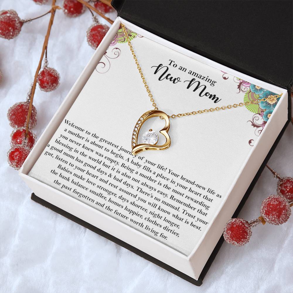 To An Amazing New Mom - Forever Love Necklace Forever Love Necklace