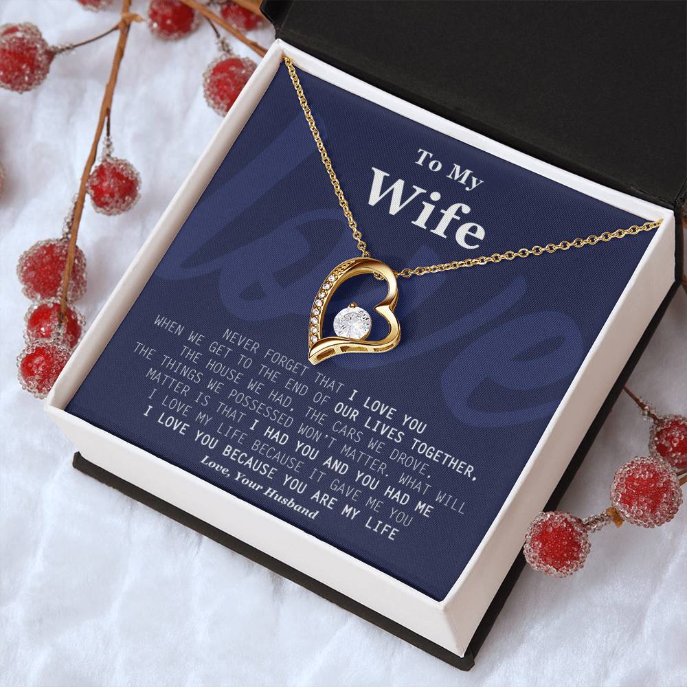 Perfect Birthday Anniversary Thanksgiving Or Christmas Gift! Forever Love Necklace