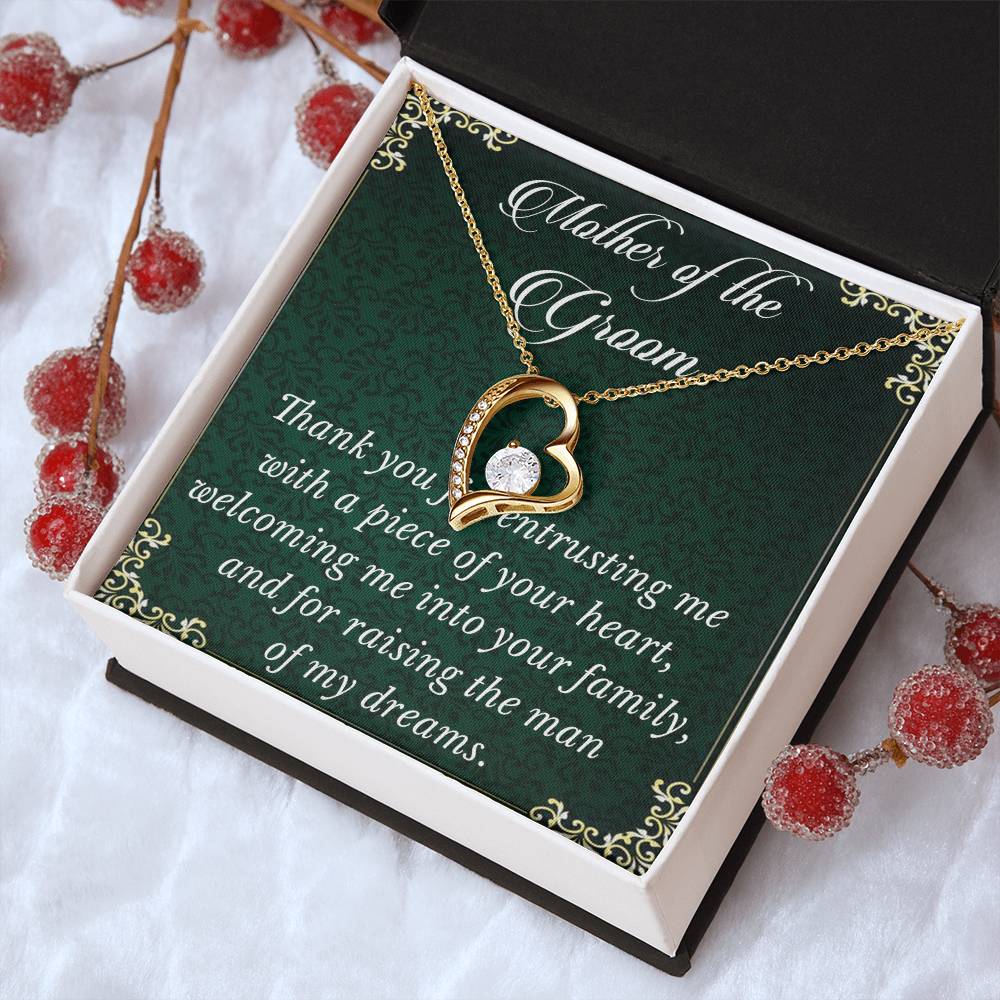 Mother Of The Groom Necklace From Bride Mother In Law Necklace Gift Groom's Mother Forever Love Necklace Mother Of The Groom Wedding Gift Forever Love Necklace