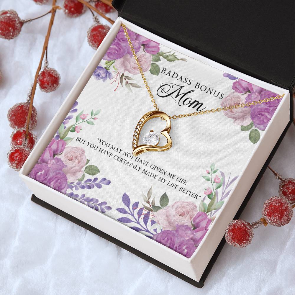 Badass Bonus Mom - Forever Necklace Forever Love Necklace