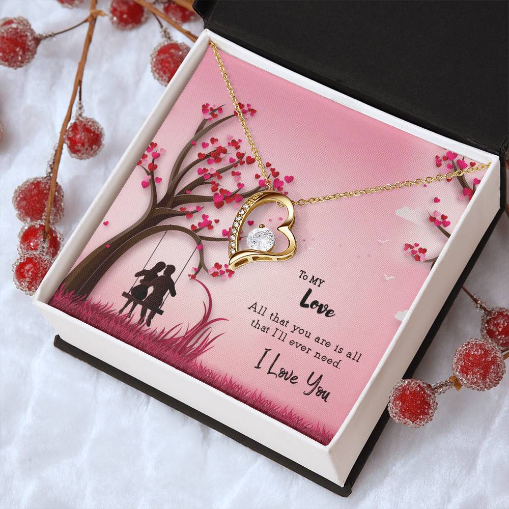 Special Gift For Your Love - 925 Sterling Silver Pendant Forever Love Necklace