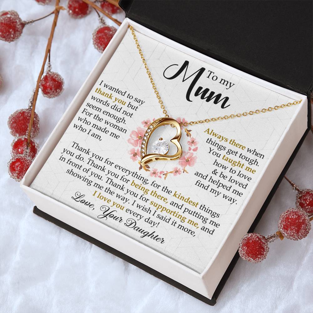 Mum Gift  Be Loved Forever Love Necklace Forever Love Necklace