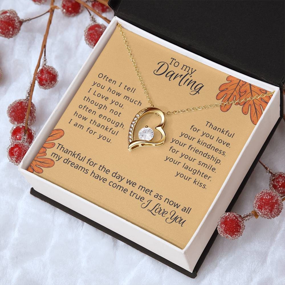 Thanksgiving Gift For Wife Sentimental Gift For Her Jewelry Forever Love Necklace