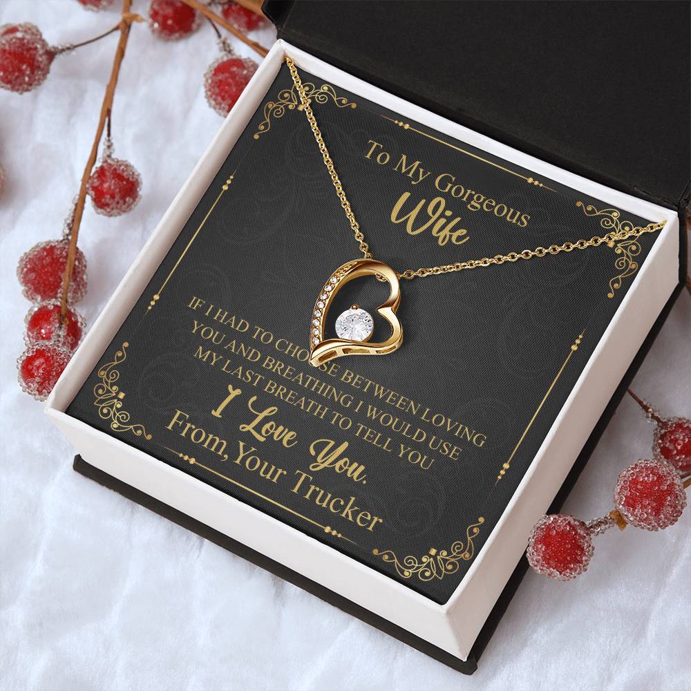 To Wife - From Trucker - I Love You Forever Necklace Forever Love Necklace