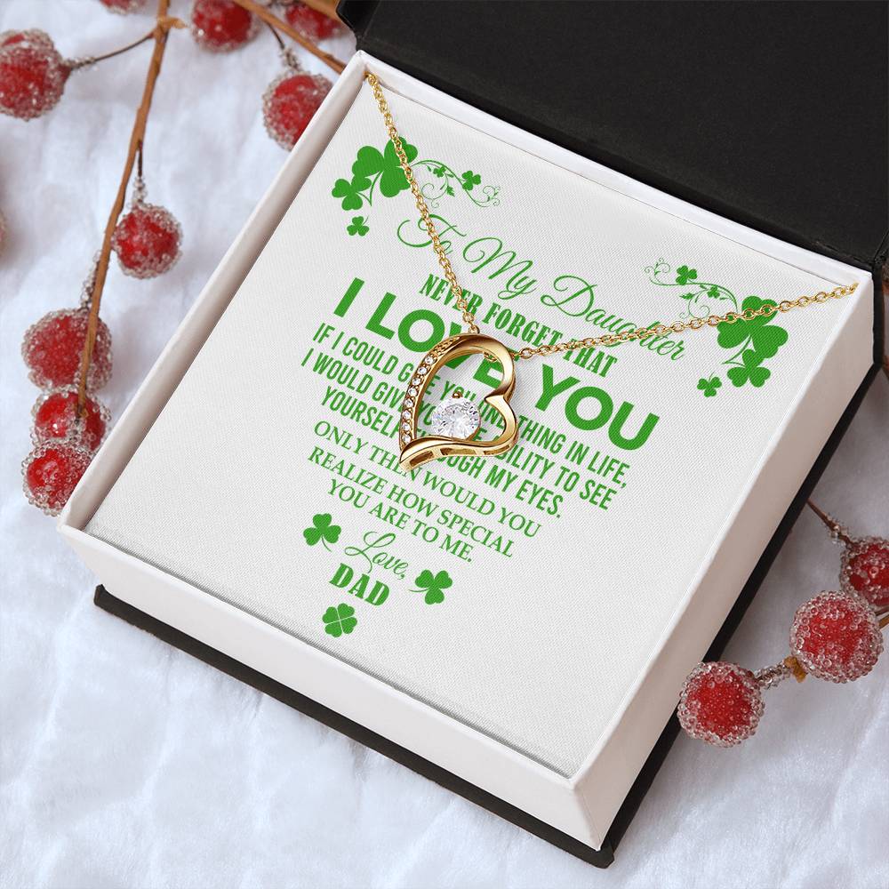To My Daughter Necklace Father Daughter Necklace Father To Daughter Birthday Gift Gifts To Daughter From Dad Forever Love Necklace