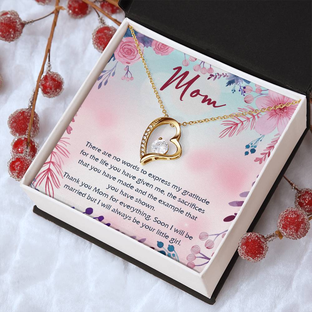 Mom Wedding Forever Love Necklace Gift From Bride Custom Parents Wedding Gift Wedding Gift For Mom Mother Of The Bride Gift From Daughter Forever Love Necklace