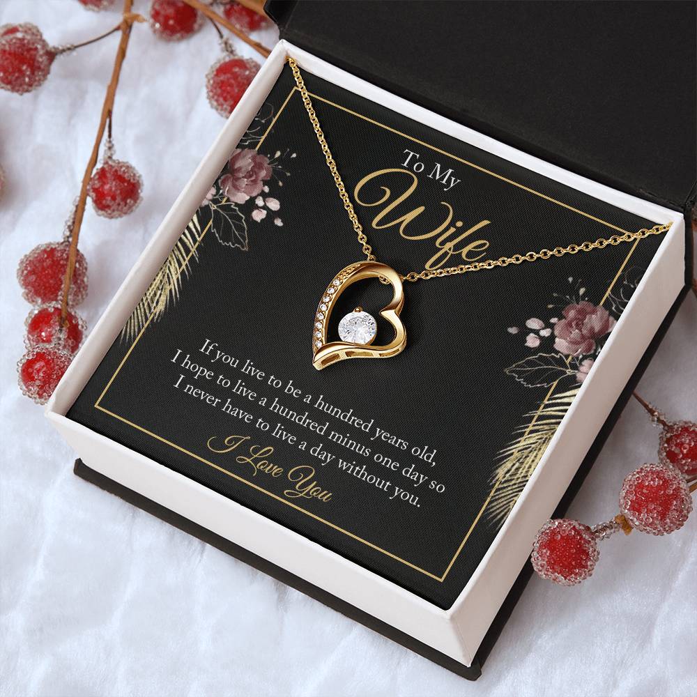 To My Wife - I Love You - Forever Love Necklace Forever Love Necklace