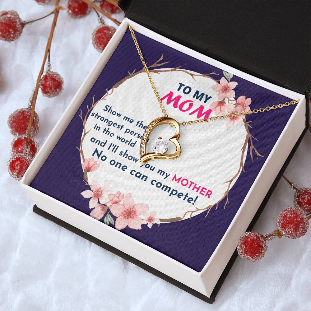 To My Mom Forever Love Necklace Mother Necklace Gift For Mother Xmas Christmas Customize Gift To My Mom 5 Forever Love Necklace