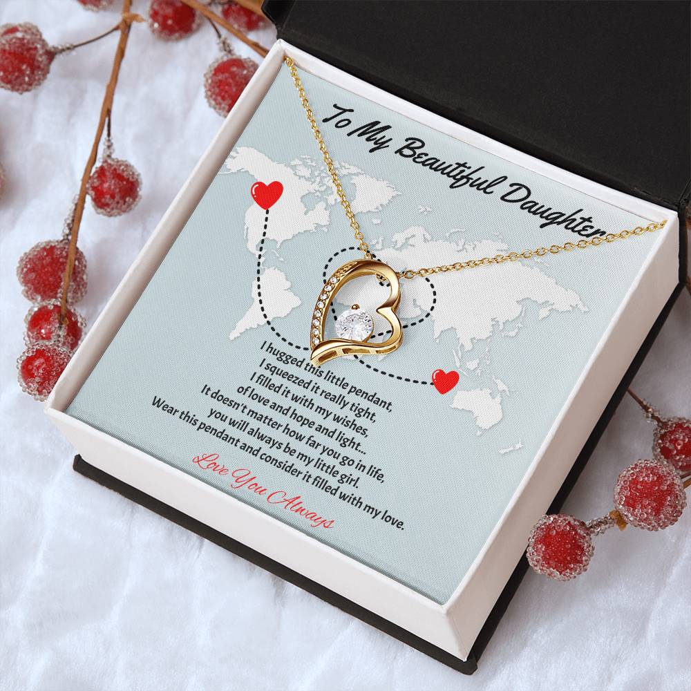 To My Beautiful Daughter Straighten Your Crown Necklace Mom Daughter Necklace Daughter Birthday Gift Daughter Graduation Gift Forever Love Necklace