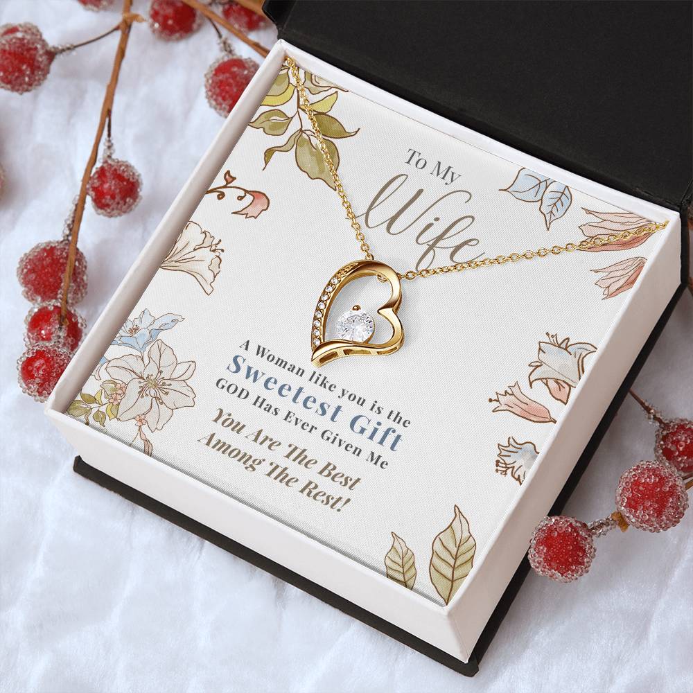 To My Wife Sweetest Gift 1 Forever Love Necklace