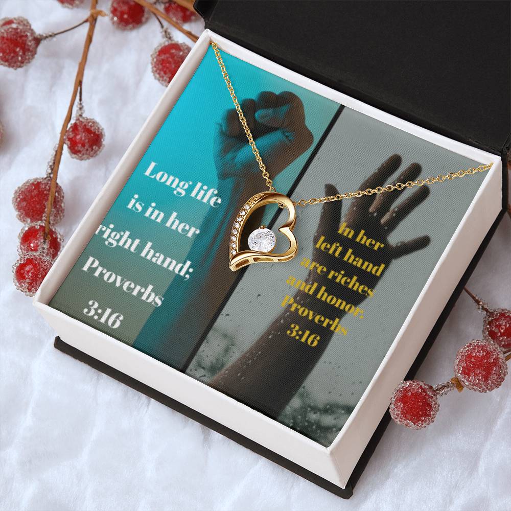 Ike Mens Collage Proverbs Jewelry Forever Love Necklace