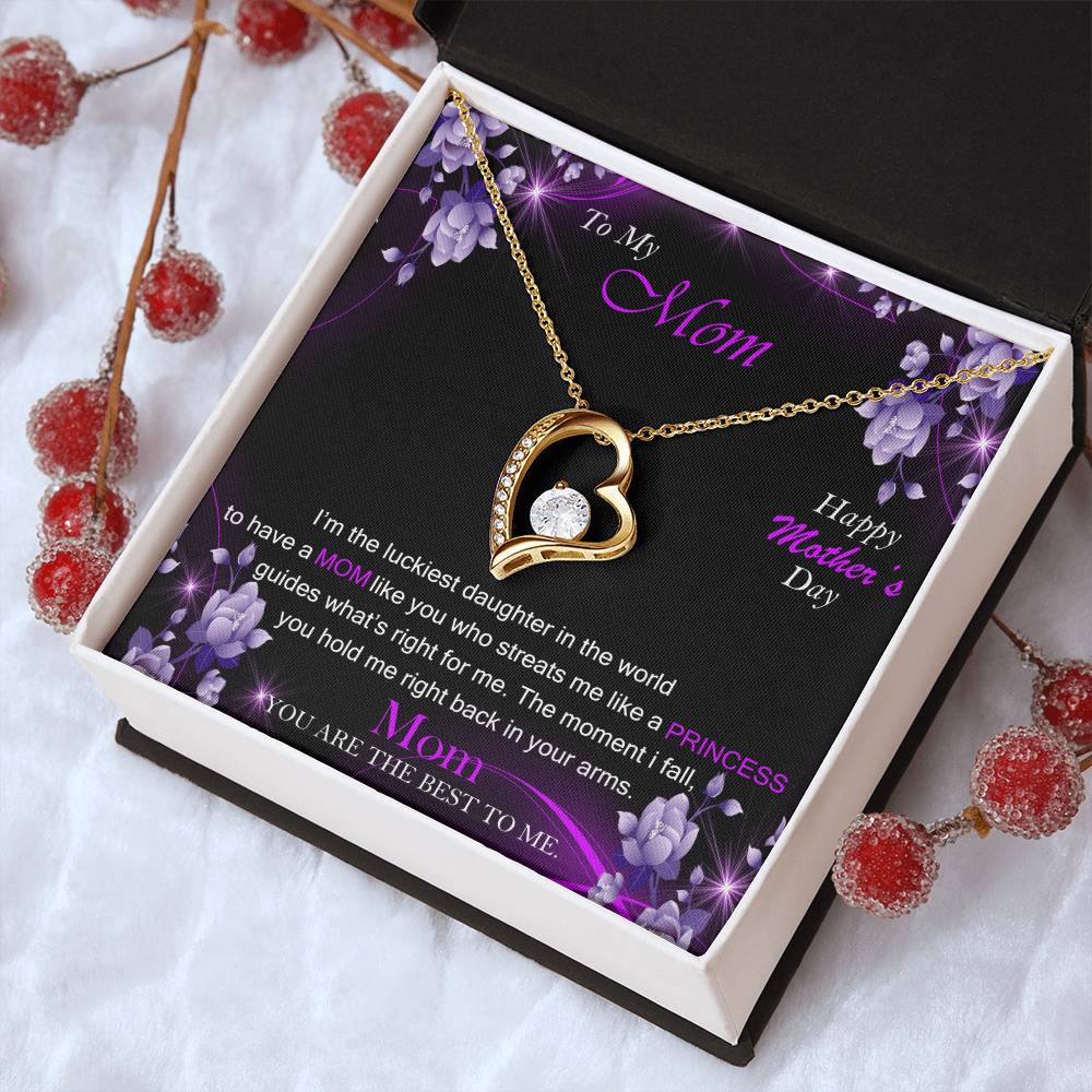 To My Beautiful Mom! Love Your Daughter. Forever Love Necklace