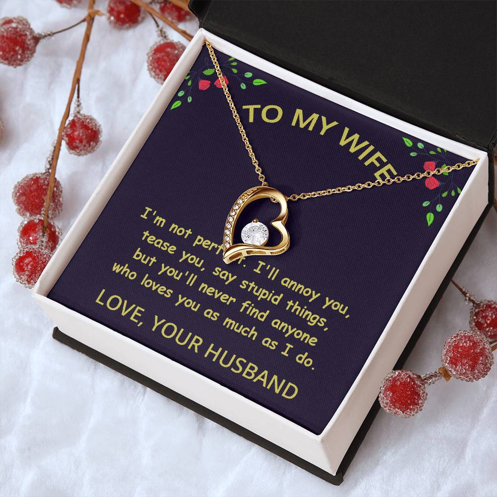 To My Wife Love You Necklace Forever Love Necklace