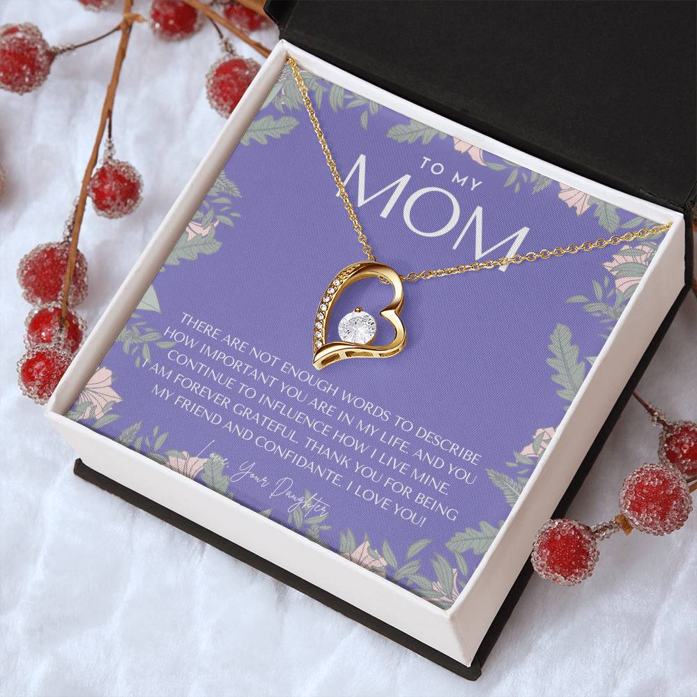 To My Mom Necklace Mom Gift Mother’s Day Gift Birthday Gift For Mom Gift From Daughter For Mom Necklace For Mom Gift For Forever Love Necklace