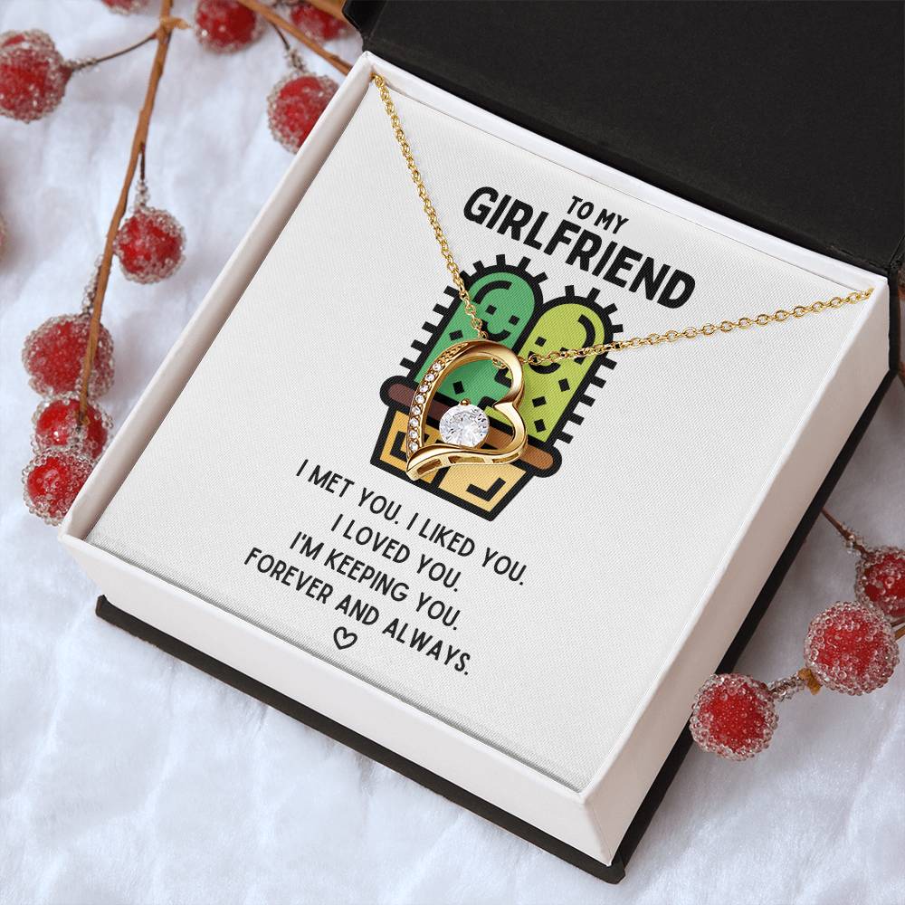 To My Girlfriend I’m Keeping You Necklace 1 Forever Love Necklace