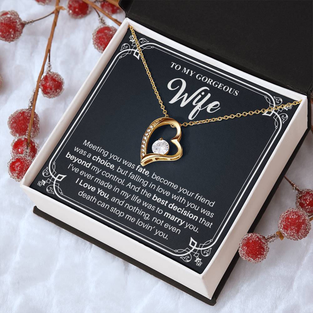 To My Gorgeous Wife 1 Forever Love Necklace