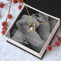 To My Daughter I Asked God For An Angel He Sent Me You From Dad Heart Pendant Necklace With Keepsake Message Card 1 Forever Love Necklace
