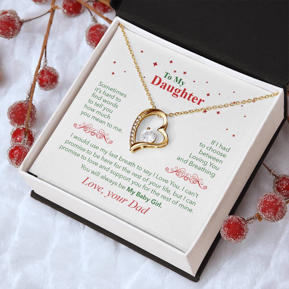 To My Daughters Forever Love Necklace