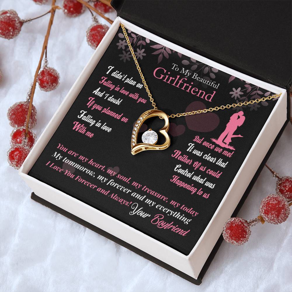 To My Beautiful Girlfriend - Forever Love Necklace Forever Love Necklace