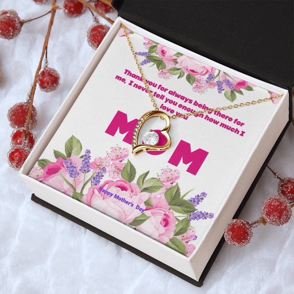 Thank You Mom For Always Being There Forever Love Necklace