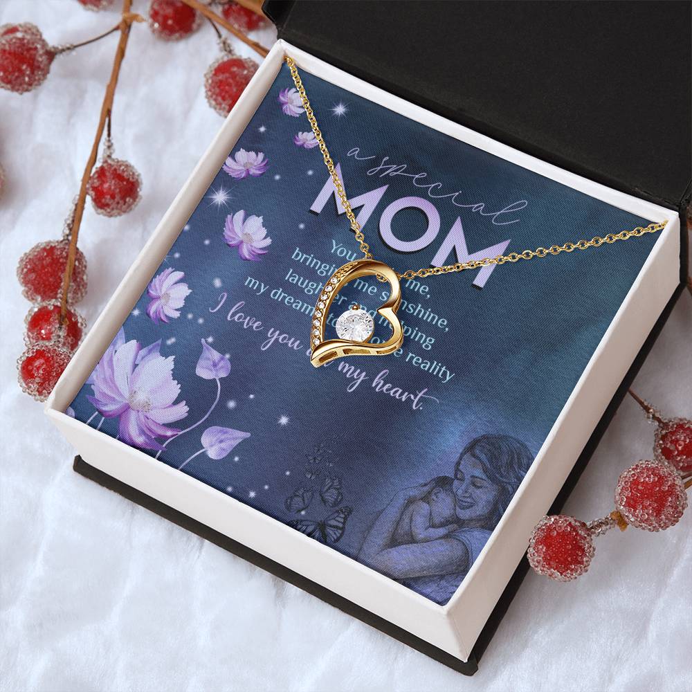 To My Mom Mother Necklace Gift For Mother Xmas Christmas Customize Gift To My Mom Forever Love Necklace