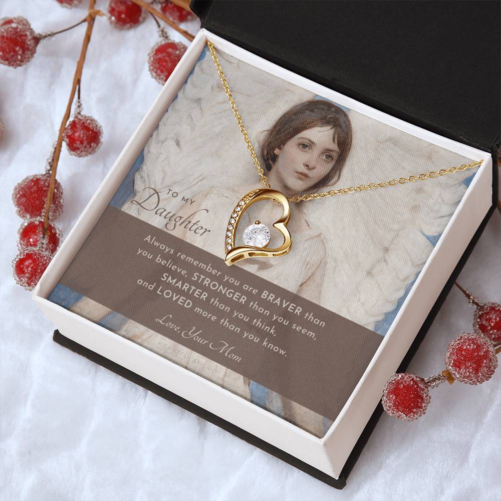 To My Daughter Always Remember Gift For Daughter From Mom Daughter Birthday Graduation Christmas Present Forever Love Necklace