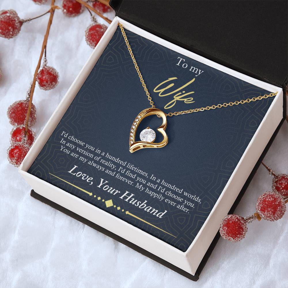 To My Wife Hundred Lifetimes Forever Love 1 Forever Love Necklace