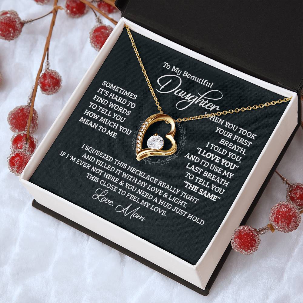 Gift For Daughter From Mom Someday When Pages Of My Life Ends Daughter Forever Love Necklace