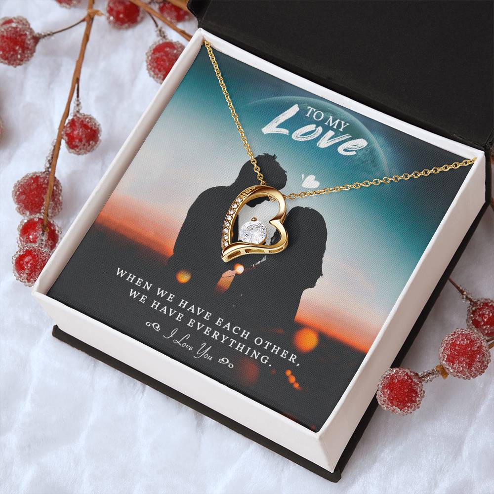 To My Love. Amazing Necklace For Her. Any Occasion Or Just Because. Heart Pendant. Forever Love Necklace
