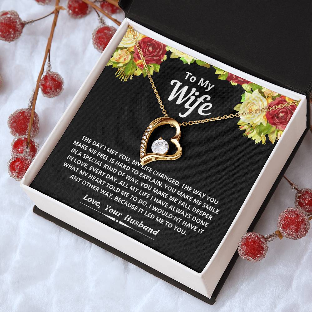 To My Wife Day I Met You Necklace Forever Love Necklace
