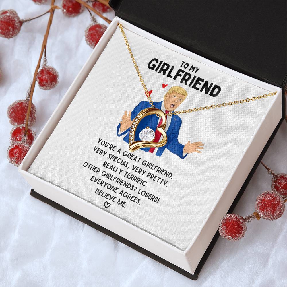 To My Girlfriend You're A Great Girlfriend Necklace 1 Forever Love Necklace