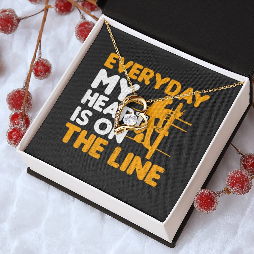 Lineman Wife Jewelry Love My Lineman Lineman Necklace Lineman Girlfriend Lineman Mom Journeyman Lineman Necklace Lineman Prayer Forever Love Necklace