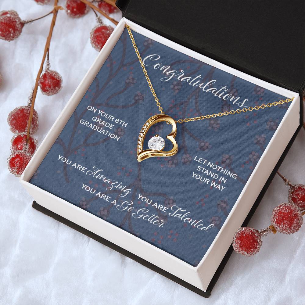 8Th Grade Graduation Gift For Her Graduation Gift For Daughter Niece Sister Granddaughter Middle School Graduation Forever Love Necklace