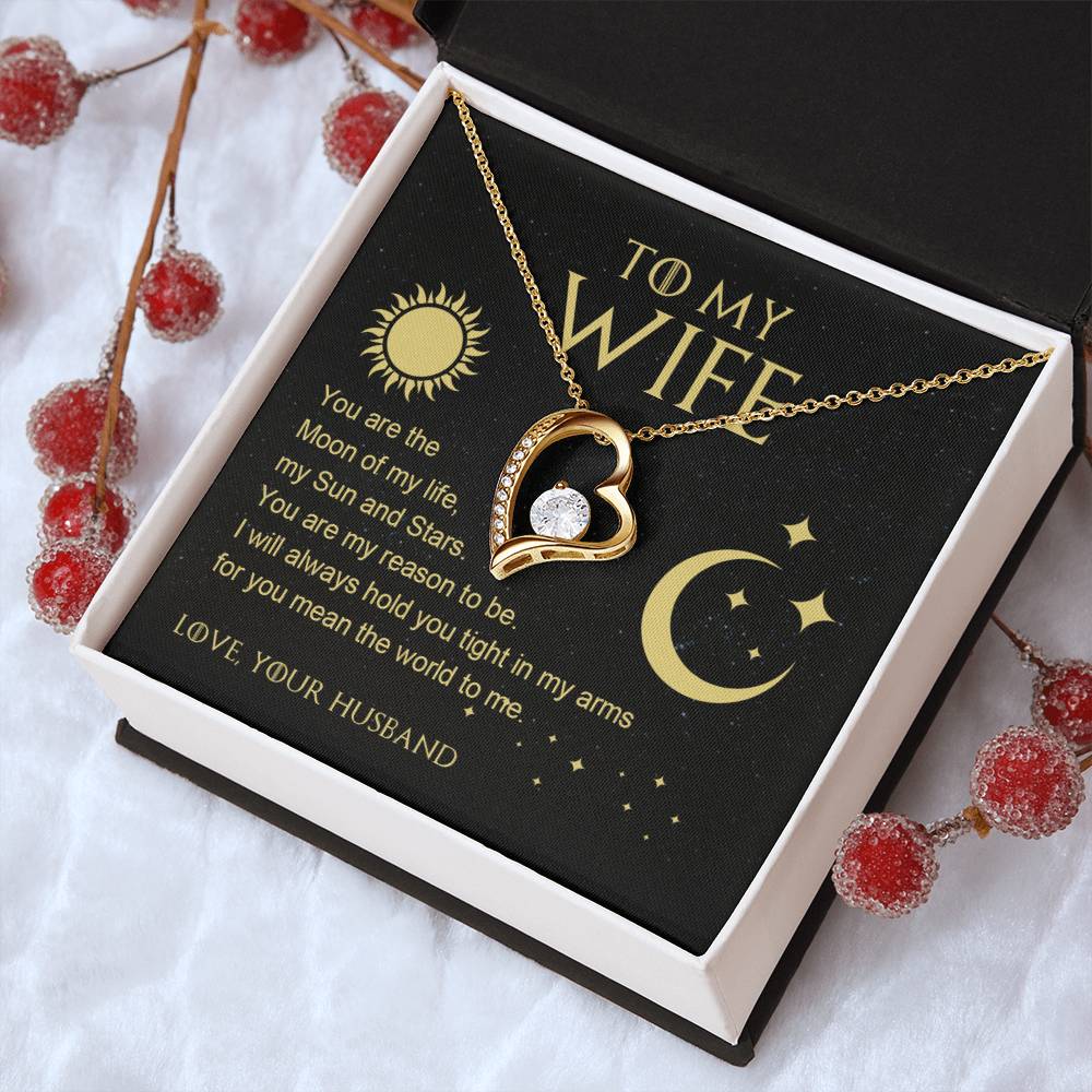 To My Wife Moon Of My Life Necklace 1 Forever Love Necklace