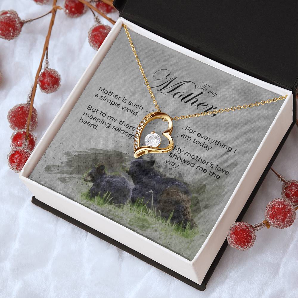 Forever Love Mother's Day Necklace With Message Card Forever Love Necklace