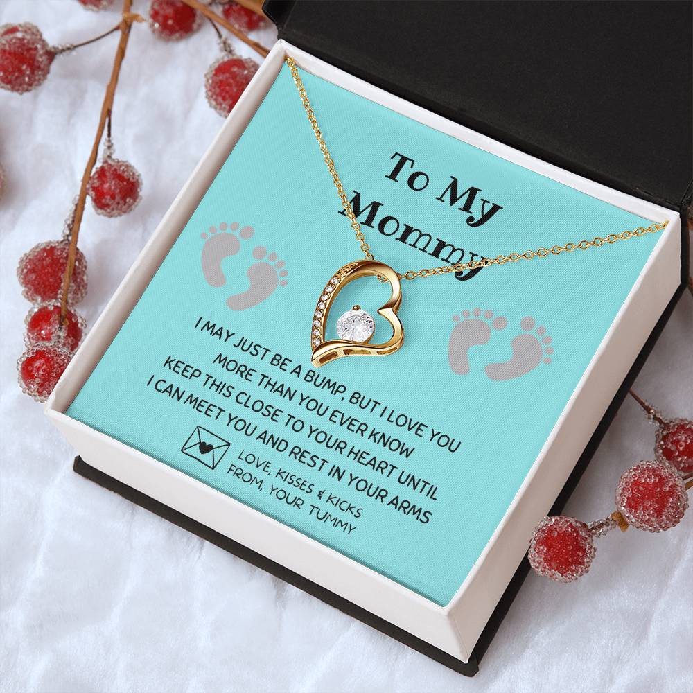 To My Mommy Blue Forever Heart 1 Forever Love Necklace