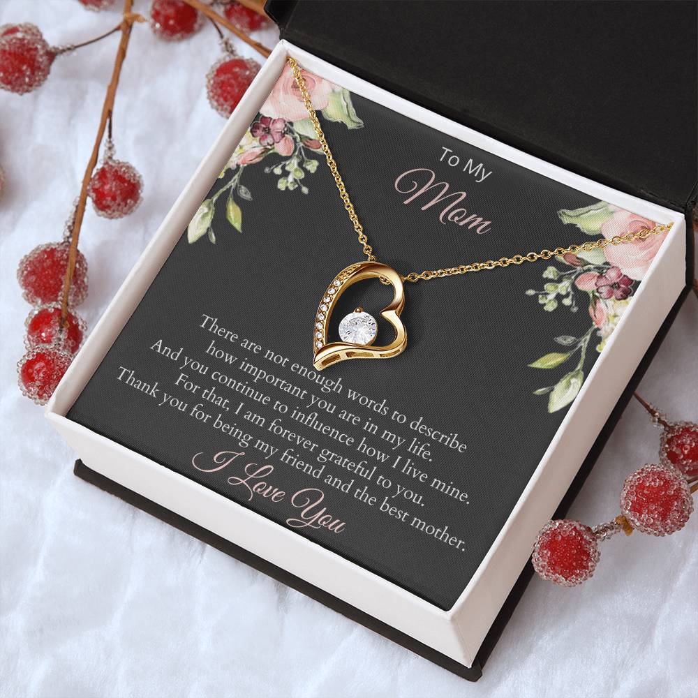 To Mom Mother's Day Gift With Message Card Forever Love Necklace