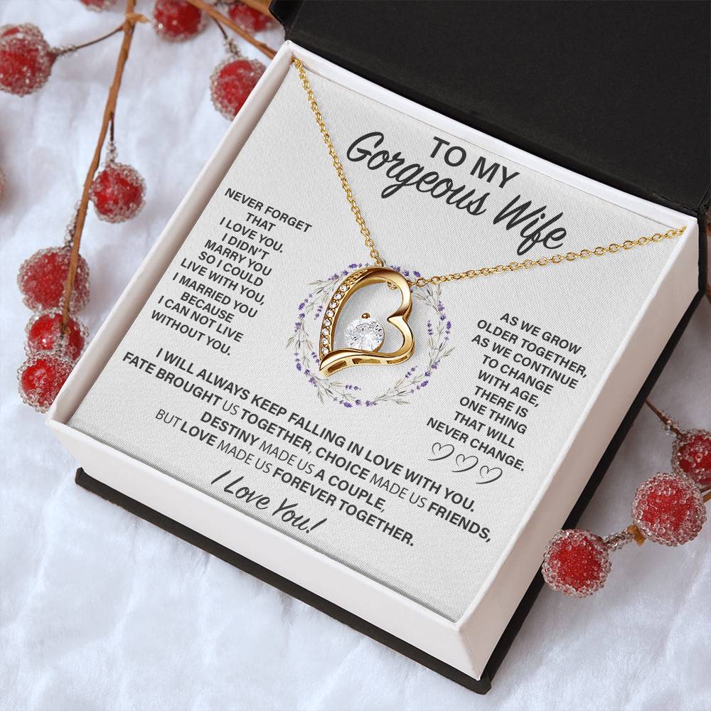Wf006 Forever Love Necklace  Gift For Wife Forever Love Necklace