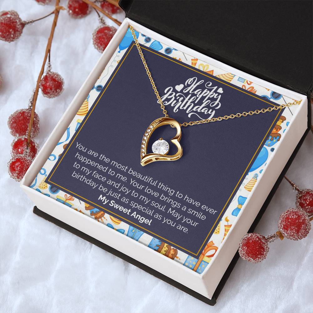 Daughter Birthday Gift From Mom Happy Birthday Sweetheart Infinity Necklace Gift From Mom To Daughter Forever Love Necklace