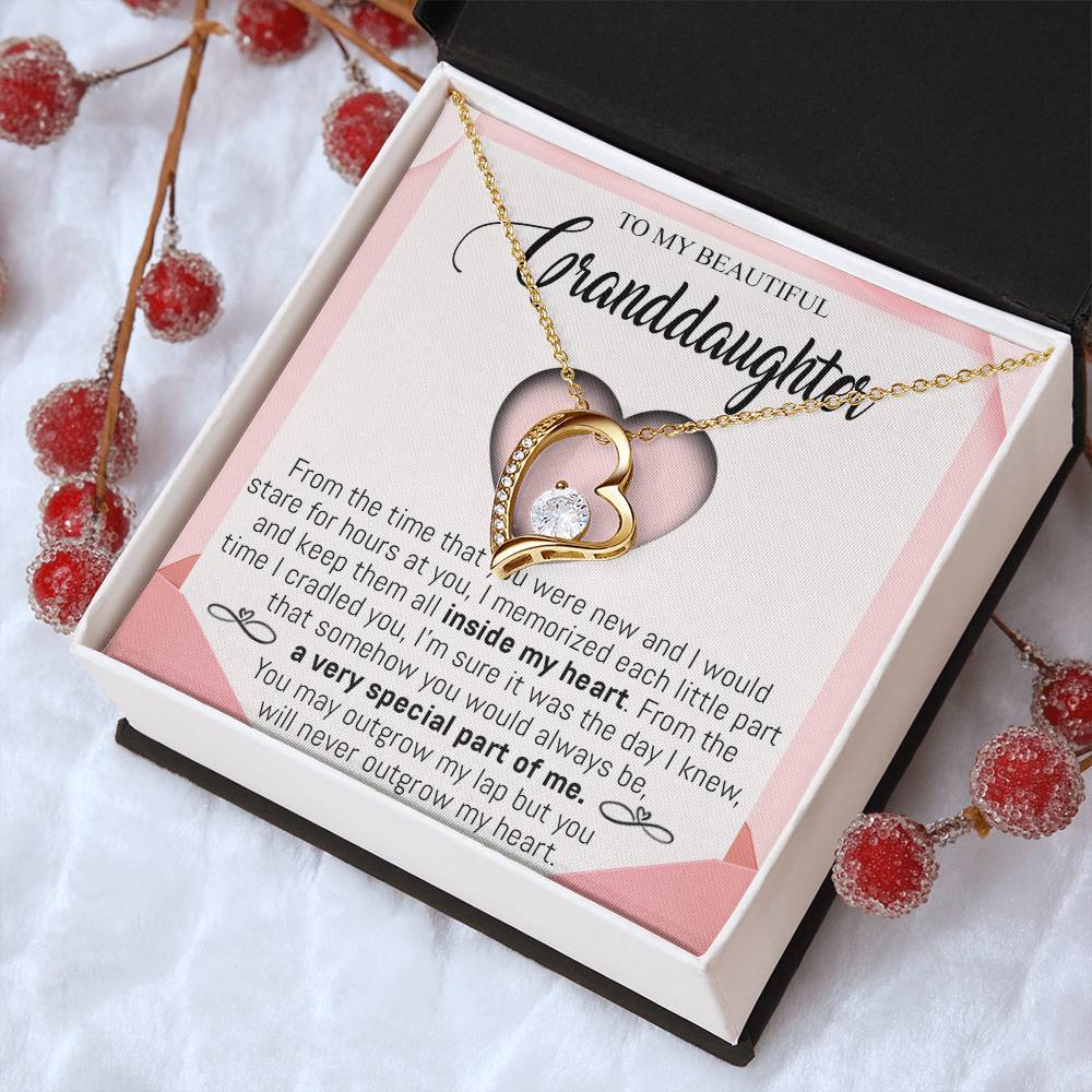 To My Beautiful Granddaughter Forever Love Necklace