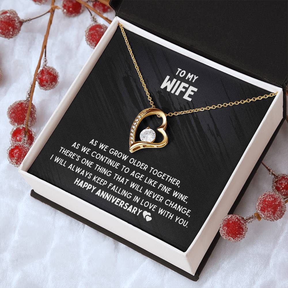 To My Wife - Happy Anniversary - Necklace Forever Love Necklace