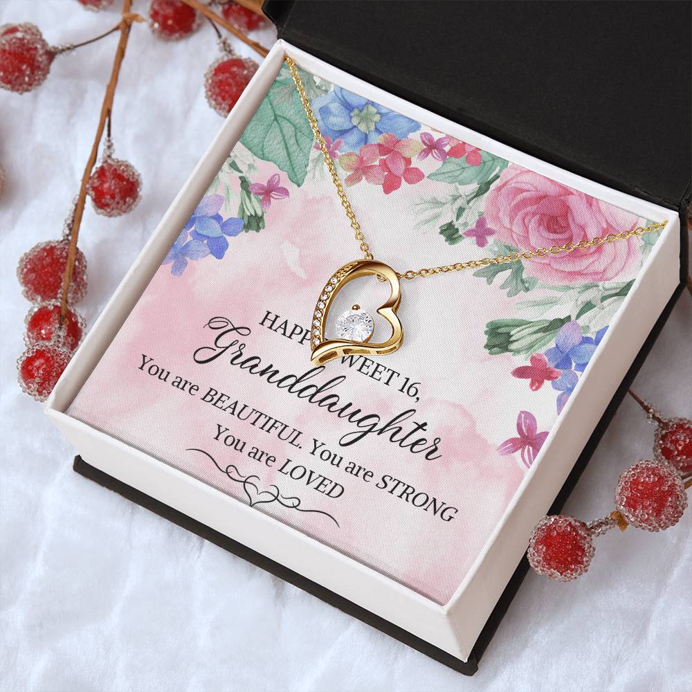 Granddaughter 16Th Birthday Granddaughter 16Th Birthday Necklace September Birthday Forever Love Necklacepersonalized Birthday Necklace Forever Love Necklace