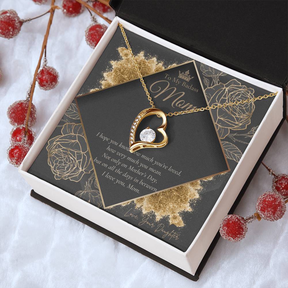To My Badass Mom Necklace Badass Mom Gift Mother’s Day Gift Birthday Gift Forever Love Necklace