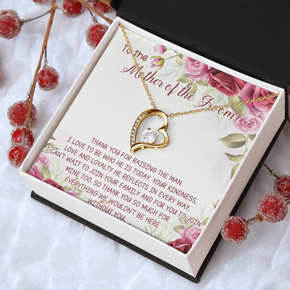 Mother Of The Groom Necklace Mother Of The Groom Jewelry Box Mother In Law Wedding Gift Mother In Law Forever Love Necklace Wedding Gifts Forever Love Necklace