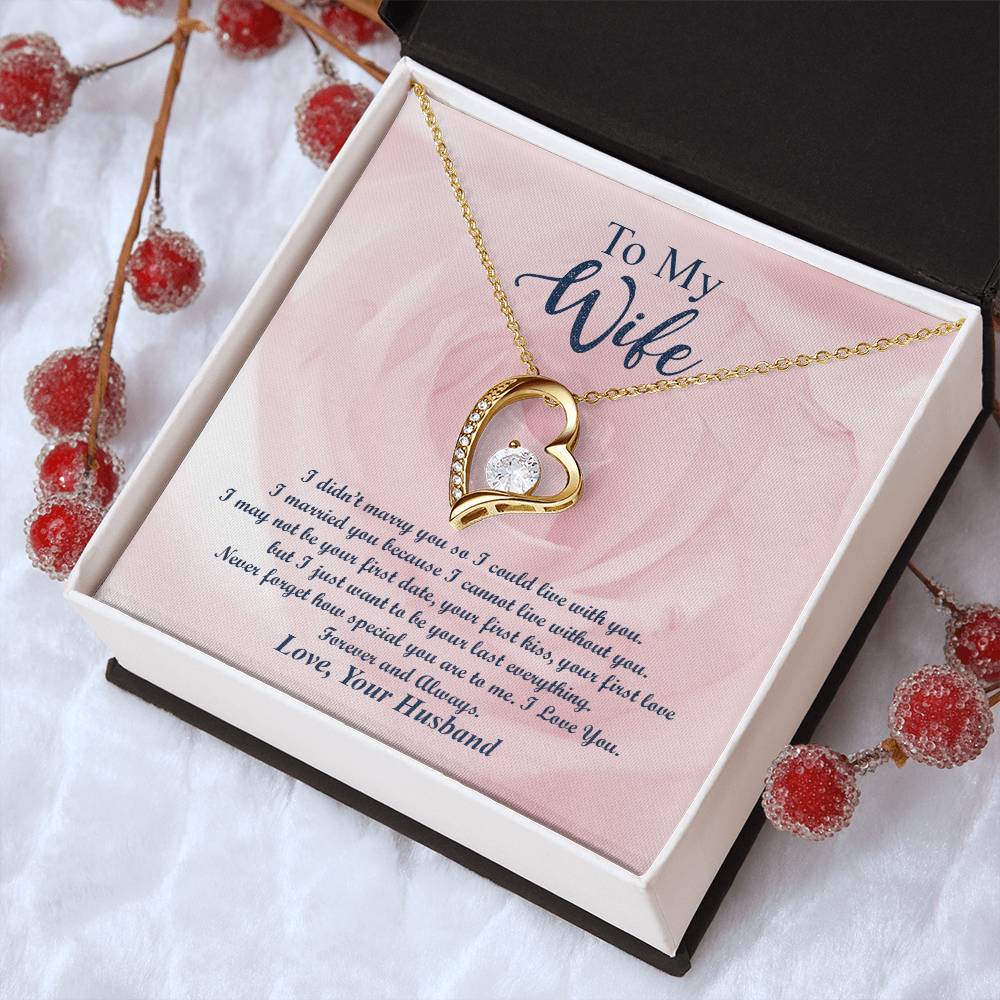 To My Wife Never Forget How Special You Are To Me. I Love You. Forever And Always Forever Love Necklace