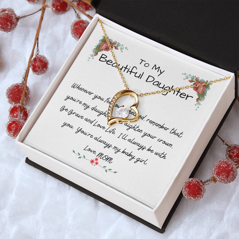 To My Beautiful Daughter - The Perfect Gift For Your Daughter - A Prayer For My Daughter Forever Love Necklace