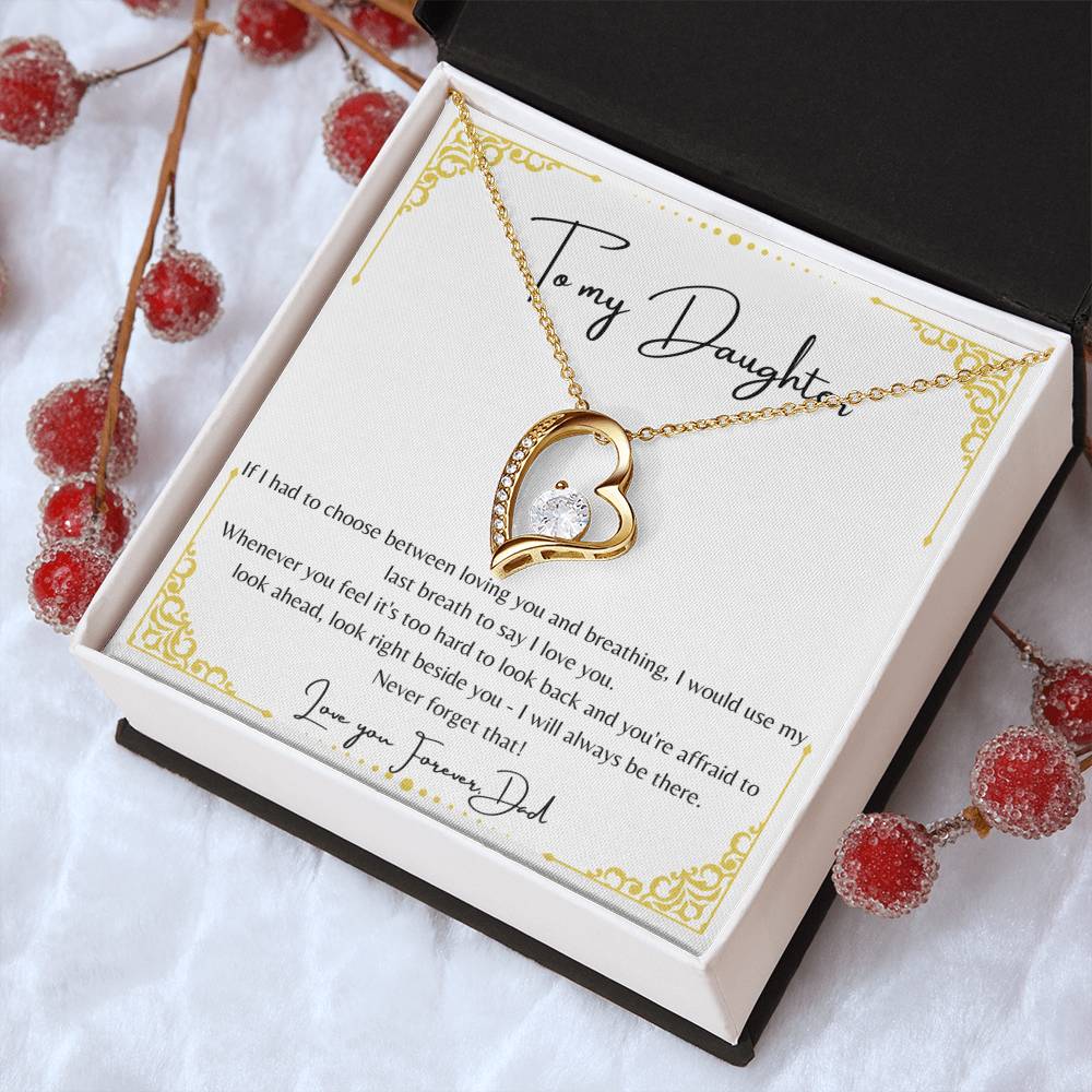 To My Daughter Forever Love Necklace