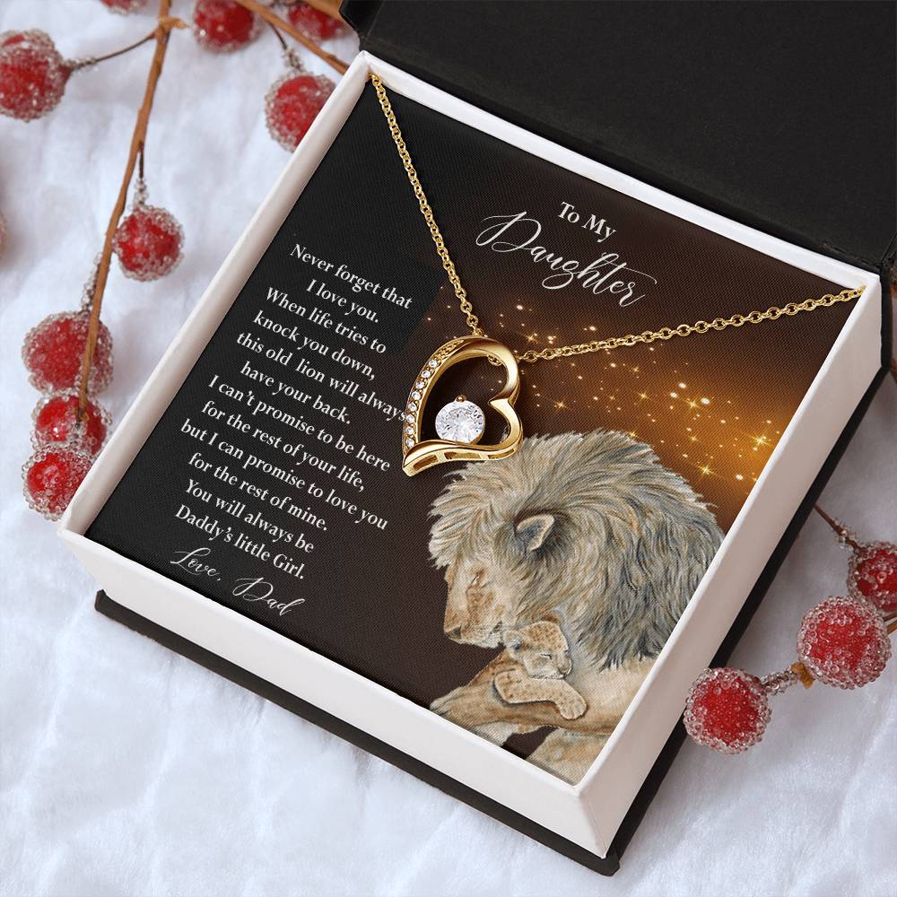 To My Daughter Gift Necklace Gift From Dad Dad To Daughter Gift Birthday Gift For Daughter From Dad Christmas Gift Daughter Forever Love Necklace