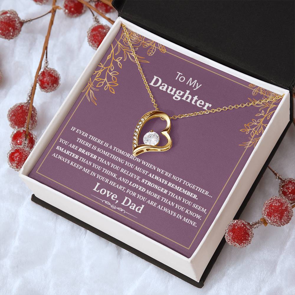 Keep Me In Your Heart For You Are Always In Mine. Gift For Daughter Forever Love Necklace